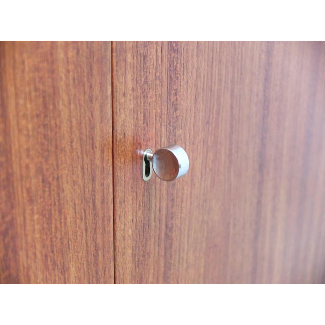 Black Modernist Belgian Sideboard in Metal & Teak by Roger De Winter for E.M.Y., 1960s For Sale - Image 8 of 17