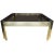 Metal Mid-Century Modern Square Brass Cocktail Table With Smoked Glass For Sale - Image 7 of 7