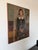 Charming vintage portrait oil on canvas by American artist Bena Frank Mayer (1900–1994), depicting a seated young girl...