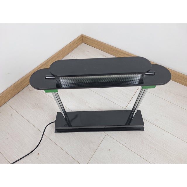 Vintage Pausania Model Table Lamp by Ettore Sottsass for Artemide, 1980s, in Very Good conditions. Designed 1980 to 1989 I...