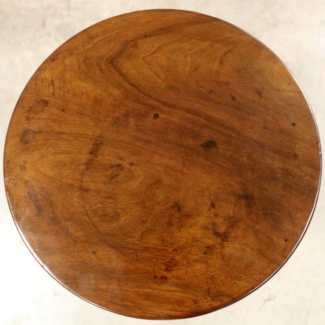 Antique Empire Walnut Cylinder Bedside Table For Sale - Image 9 of 10