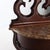Brown Antique Rococo Revival Carved Walnut Rouge Marble Top Pier Mirror C1890 For Sale - Image 8 of 18