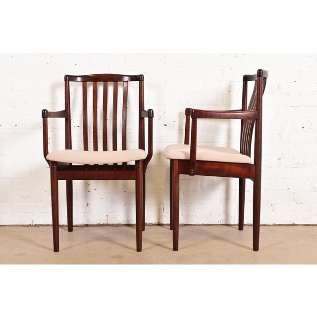 Danish Modern Sculpted Solid Rosewood Dining Chairs by Vamdrup Stolefabrik, Set of Eight For Sale - Image 10 of 13