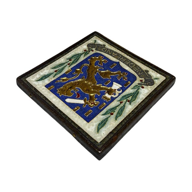 Mid-Century Cloisonné Nederland Tile from Royal Delft De Porceleyne Fles For Sale - Image 17 of 17
