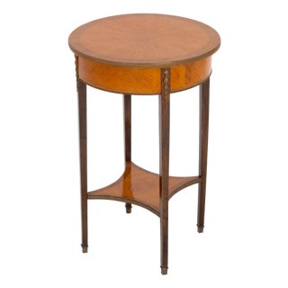 Louis XVI Style Gilt Metal Mounted Parquetry Occasional Table For Sale