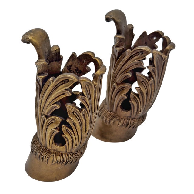 Large Pair of French Gilt Bronze Hoof & Acanthus Sabots, France, Circa 1900 For Sale In West Palm - Image 6 of 12
