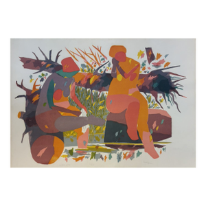 Mid 20th Century Gregorio Prestopino Signed Artist Proof Colorful Lithograph Pond Large Print