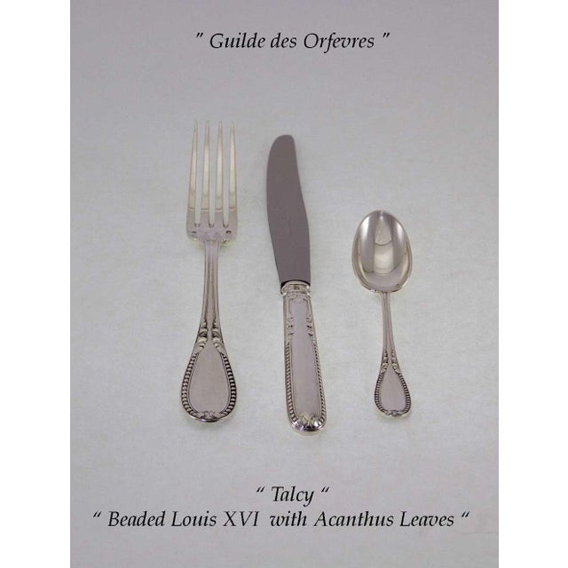 1990's Sterling Silver Hand-Crafted 4-Piece Flatware Place-Setting Talcy by Souche-Lapparra For Sale In New York - Image 6 of 16