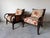 Wood Palecek Coastal Organic Rattan & Cane Lounge Armchairs With Leather-Wrapped Details – Pair For Sale - Image 7 of 12