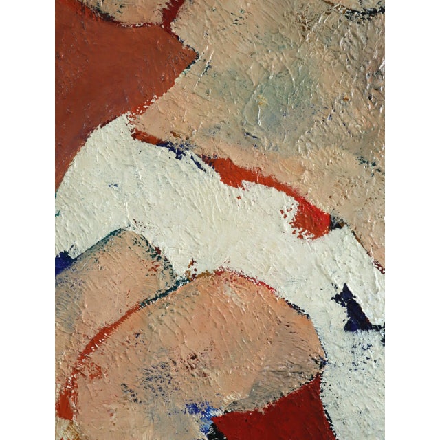 Mid-Century Modern 'Reclining Figure in Red' Abstract Figurative Oil Painting by Swedish Artist Hans Osswald (1919-1983), Framed For Sale - Image 9 of 13