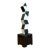 Vintage Geometric Wood Sculpture For Sale