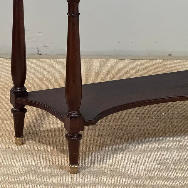 Antique French Directoire Mahogany Console With Carrara Marble Top For Sale In Dallas - Image 6 of 17