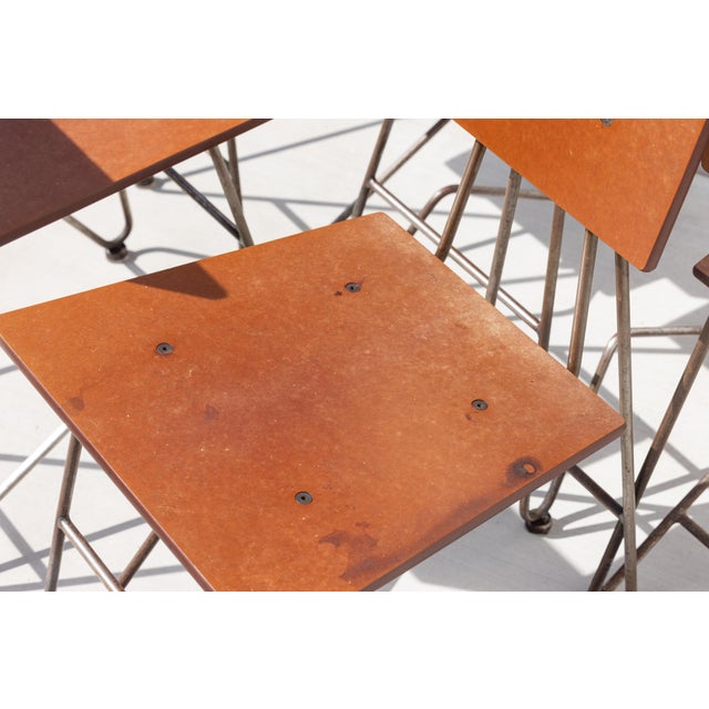 Set of 6 Vintage Chipotle Composite and Steel Dining Chairs – Attributed to Steve Sauer | Bruce Gueswel For Sale - Image 10 of 10