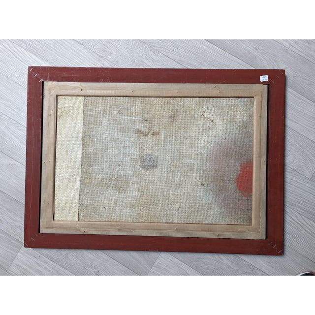 Abstract Modernist Composition, 1980s, Mixed Media Artwork, Framed, in Good conditions. Designed 1980 to 1989