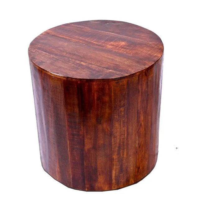Farmhouse Reclaimed Chestnut Brown Accent Table For Sale - Image 4 of 6