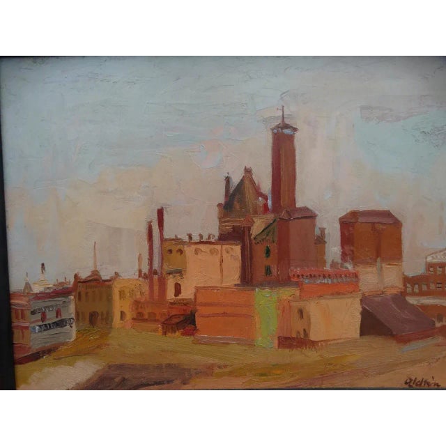 Realism 1932 Anders Aldrin: Spokane Brewery Painting, Framed For Sale - Image 3 of 10