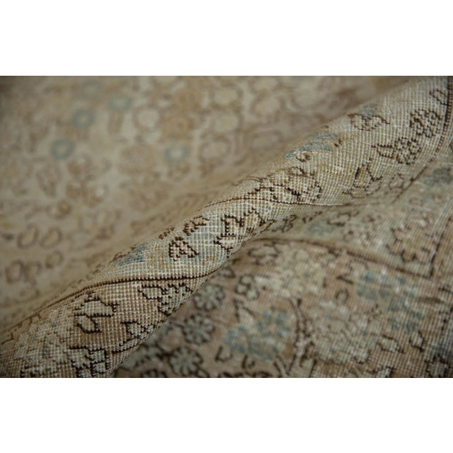 Ivory Vintage Distressed Tabriz Carpet - 6'8" X 9'6" For Sale - Image 8 of 13