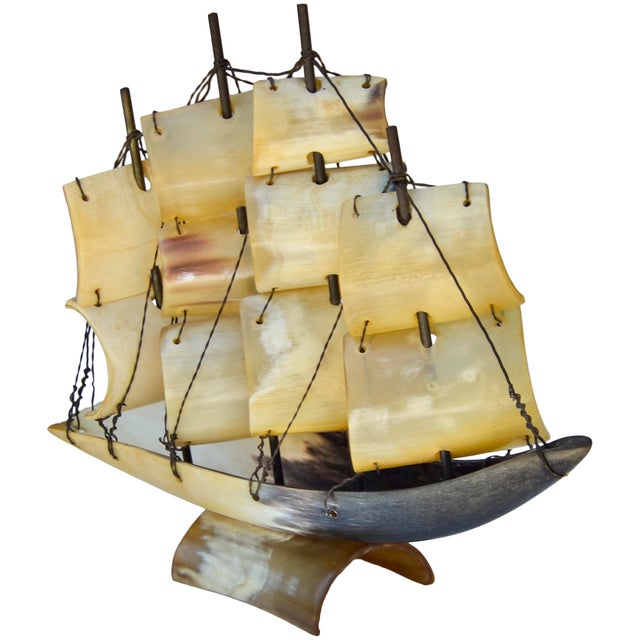 We love how this gorgeous antique ship accent works with all types of breezy, coastal decor as well as Southern...
