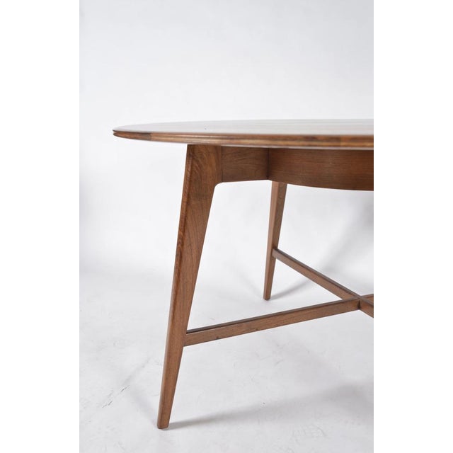 Brown Large Mid-Century Round Teak Dining Table from Gordon Russell, United Kingdom, 1955 For Sale - Image 8 of 18