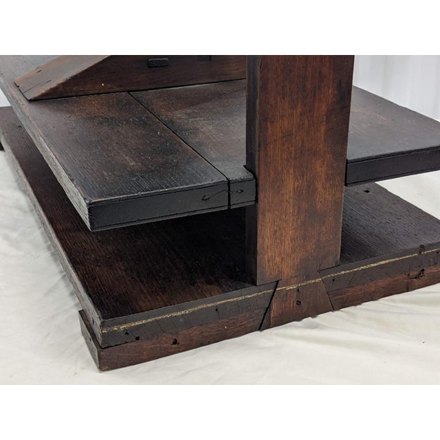 Wood Antique George III Oak Book Press For Sale - Image 7 of 11