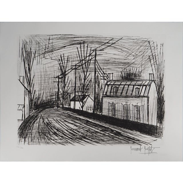 Bernard Buffet, Country Road, The Bend, Original Enhanced Engraving For Sale - Image 5 of 5