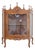 19th Century French Louis XV Style Walnut Display Cabinet with Carved Musical Instruments For Sale