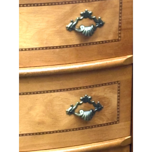 Inlaid Wood Chest of 5 Drawers, 1970s For Sale - Image 6 of 10