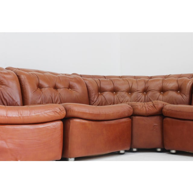 Vintage Italian Curved Modular Sofa, 1970s, Set of 4 For Sale - Image 9 of 10