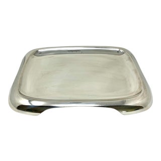 Mid-Century Danish Modern Stainless Steel Serving Tray For Sale