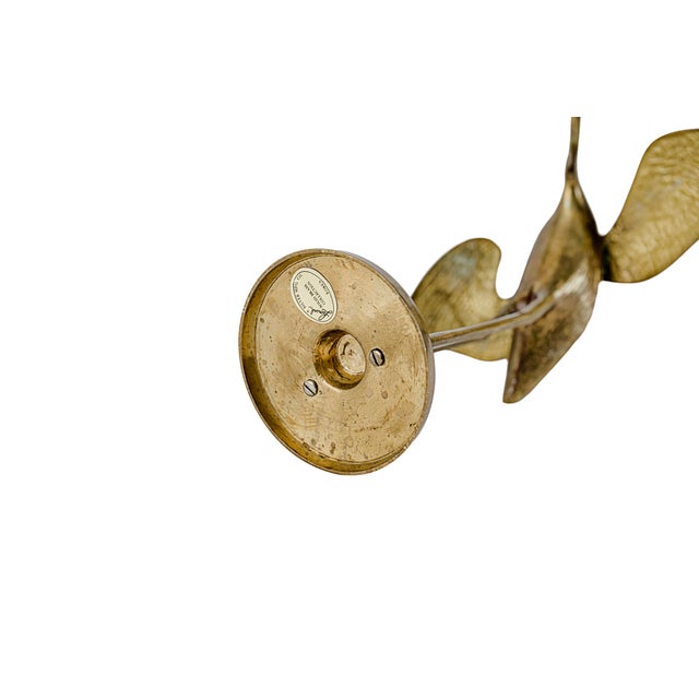 Mid-Century Modern Leonard Brass Crane Figurines (12") For Sale - Image 15 of 15