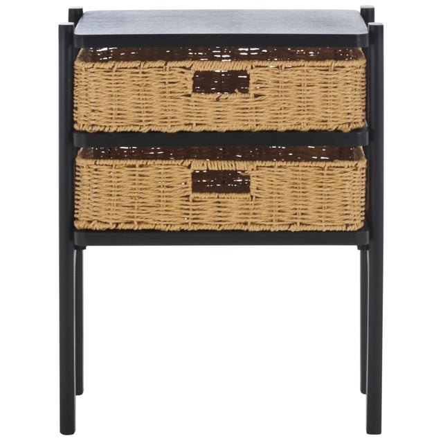 Rozalyn 2 Drawer Accent Table in Matte Black For Sale - Image 9 of 9