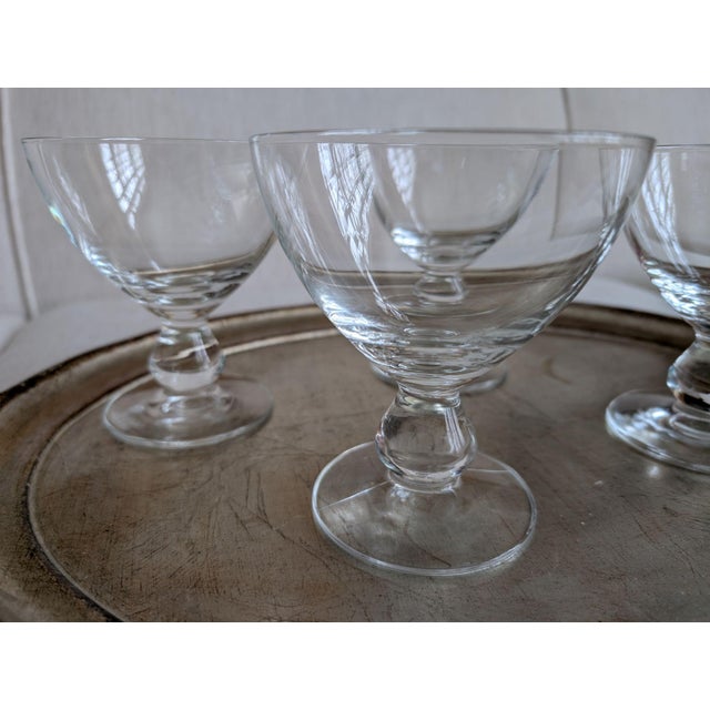 Late 20th Century Late 20th Century Glass Dessert Coupes, Set of 4 - Two Sets Available For Sale - Image 5 of 11