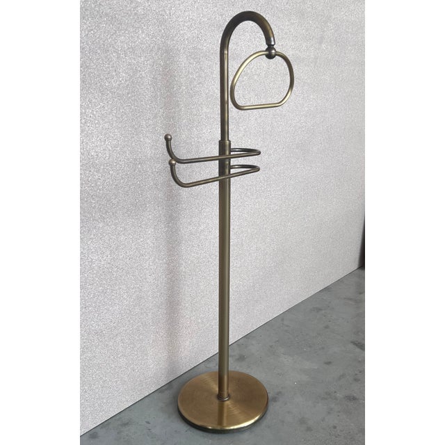 French Art Deco Gentleman’s floor standing brass suit hanger or dumb valet A very useful piece, the hanger or clothes...