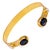 Contemporary Cleopatra Sapphire & Pearl Adjustable Gold Cuff Bracelet For Sale - Image 3 of 7