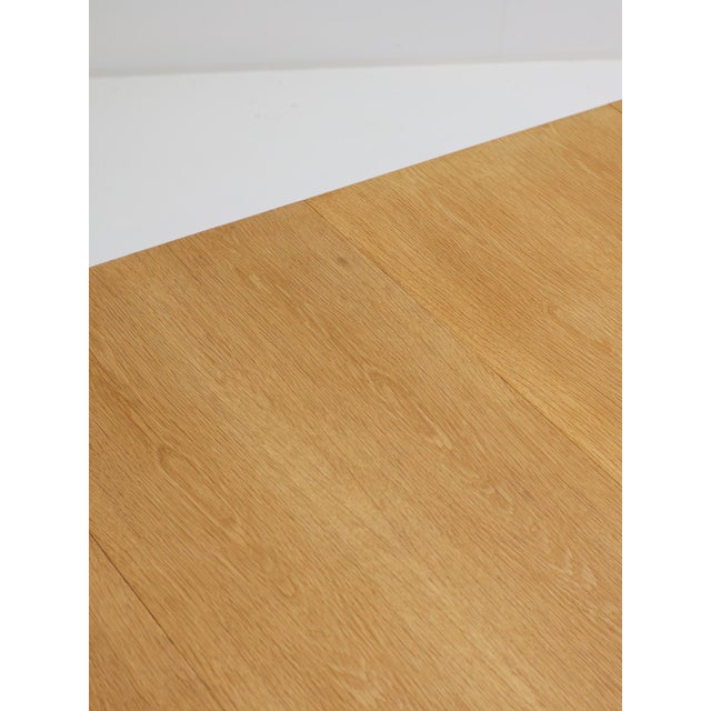 Wood Extendable Round Dining Table in Oak by Sorø, Denmark, 1960s For Sale - Image 7 of 15