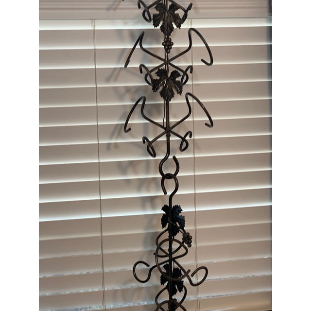 A Striking Architectural Vine Design, Evoking the Feeling of Climbing Through Sunlit Grape Fields – 92" Custom Wrought Iron For Sale - Image 12 of 18