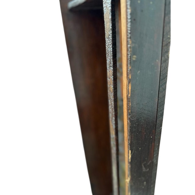 Wood Wall Shelf 38” Arts & Crafts Style Wood Corbel Botanical, Railing For Sale - Image 7 of 12