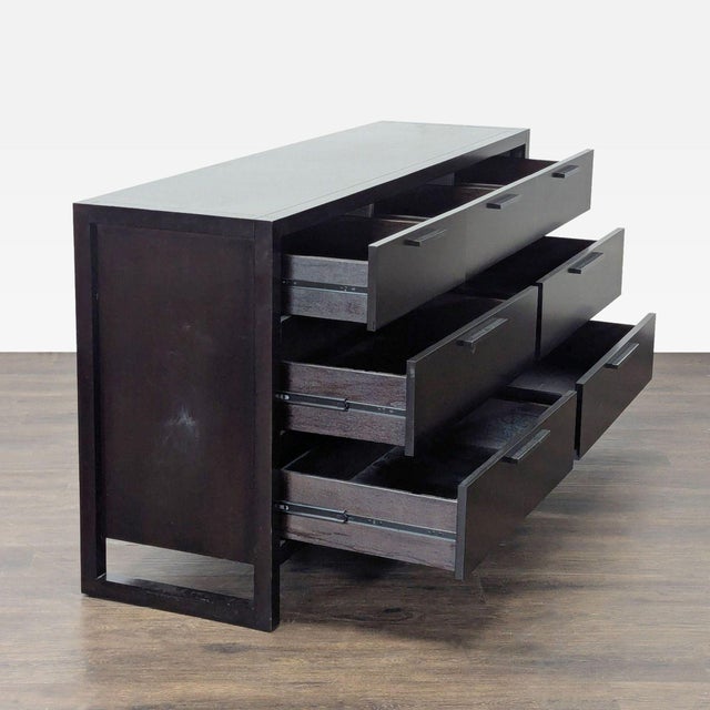 Modern Casana 7-Drawer Dark Wood Dresser - Modern Storage Organizer For Sale - Image 3 of 11