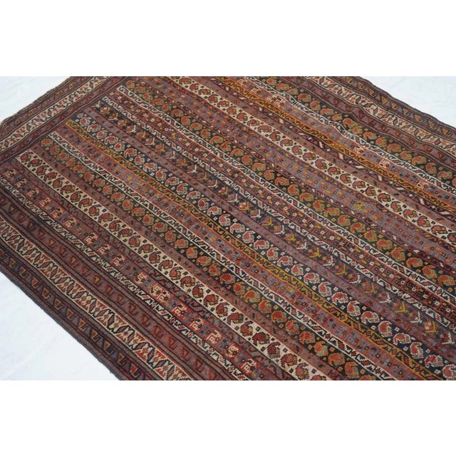 Antique Afshar Rug 4'0'' x 6'2'' For Sale - Image 11 of 12
