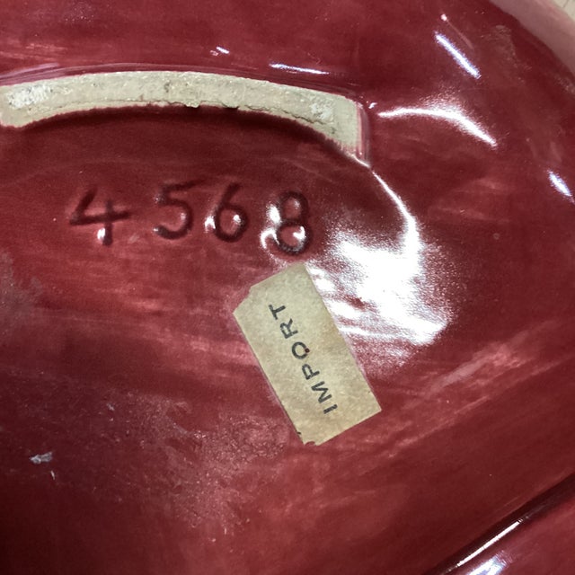 Mid 20th Century Crimson Majolica Platter For Sale - Image 10 of 11