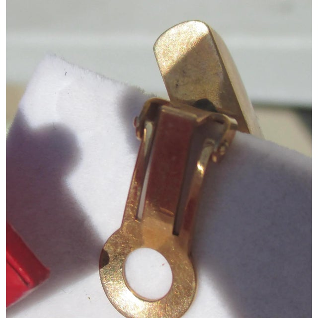 1940s 14 Kt. Gold Retro American Clip-on Earrings For Sale - Image 5 of 6