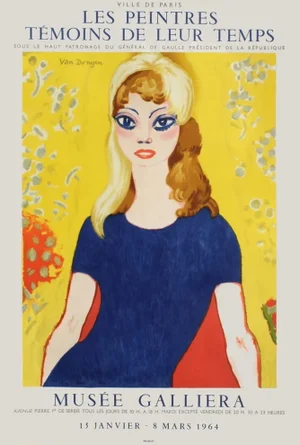 1964 "Brigitte Bardot" Poster by Kees Van Dongen