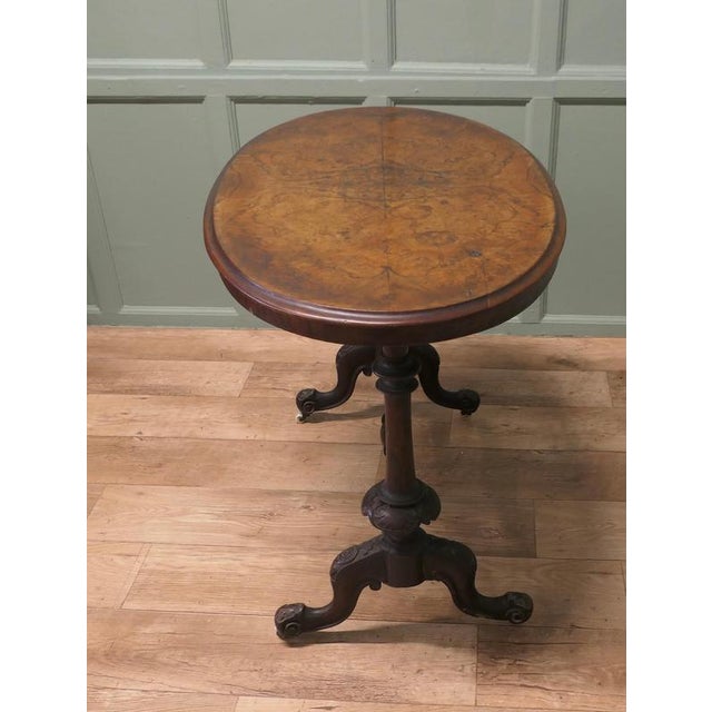 Victorian Oval Walnut Centre Table For Sale - Image 4 of 8