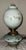Fostoria Glass Company Antique Victorian Electrified "Gone With the Wind" Hurricane Lamp With Hand-Painted Floral Globe, C. 1895 For Sale - Image 4 of 12