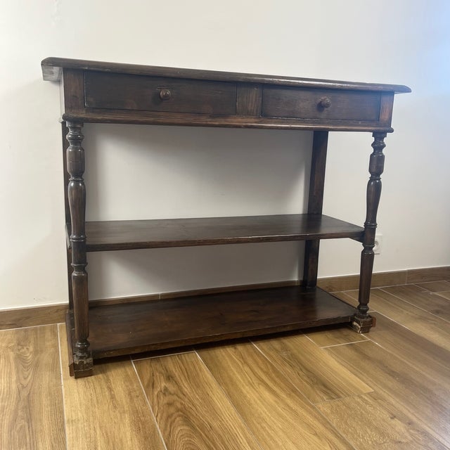 Vintage Wood Console Table, 1920s For Sale - Image 6 of 18
