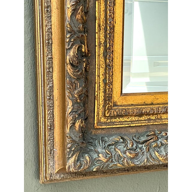 Vintage Ornate Gold and Wood Frame Mirror For Sale In West Palm - Image 6 of 12