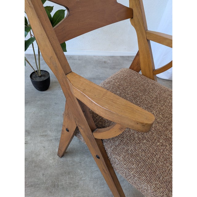 Scandinavian Style Fabric Arcmhair, Former Yugoslavia, 1970s For Sale - Image 10 of 15