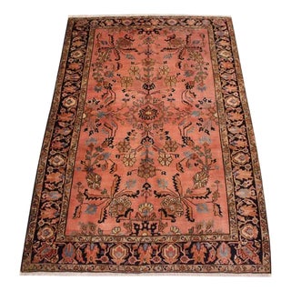 Antique Middle Eastern Hand-Knotted Sarough Rug For Sale