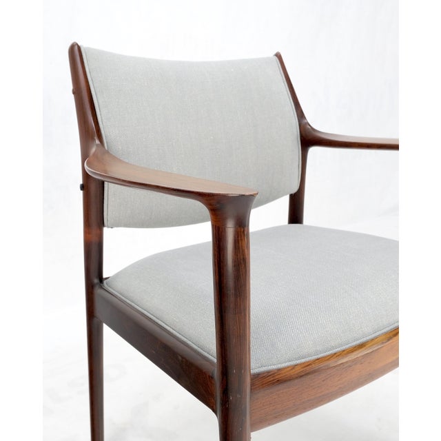 Solid Rosewood New Upholstery Danish Mid-Century Modern Side Office Desk Chair For Sale - Image 9 of 12