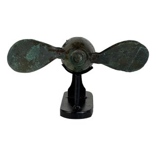 Early 20th Century Antique C. F. Roper & Co Salesman Sample Bronze Double Nautical Propeller For Sale